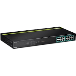 TRENDnet TPE-TG160g 16-Port PoE+ Switch GREENnet Gigabit 246W Image