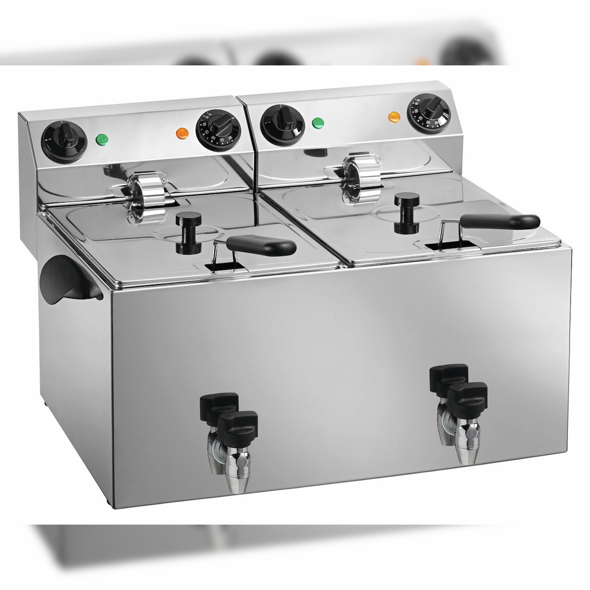 Elektro-Fritteuse 2x 8 l mit Ablasshahn Image