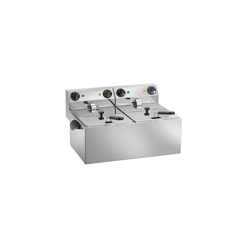 cookmax Elektro-Fritteuse, 2x 8 l