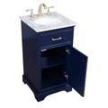 19 inch single bathroom vanity in Blue - Elegant Lighting VF15019BL