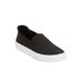 Wide Width Women's The Alena Slip On Sneaker by Comfortview in Black (Size 8 1/2 W)