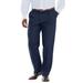 Men's Big & Tall Signature Lux Pleat Front Khakis by Dockers® in Dockers Navy (Size 44 34)