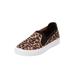 Wide Width Women's The Alena Slip On Sneaker by Comfortview in Animal (Size 10 W)