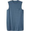 Men's Big & Tall Shrink-Less™ Longer-Length Lightweight Muscle Pocket Tee by KingSize in Heather Slate Blue (Size 8XL) Shirt