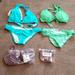 Victoria's Secret Swim | Lot Of 3 Victoria's Secret Halter Bikinis | Color: Green/Purple | Size: 34 D