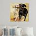 Alcott Hill® Animals Playtime Dogs & Puppies - Wrapped Canvas Graphic Art Print Canvas in Black/Brown | 12 H x 12 W x 1.5 D in | Wayfair