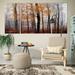 Alcott Hill® Lost in the Forest - 3 Piece Wrapped Canvas Multi-Piece Image Print Set Canvas in Green/Orange | 48 W x 1.5 D in | Wayfair
