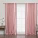 Darby Home Co Fabian Striped Room Darkening Rod Pocket Curtain Panels Polyester in Pink/White | 96 H in | Wayfair 4237575C87E14B55B461FE8C9372CFBD