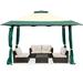 FORCLOVER 13' W x 13' D Steel Party Tent Metal/Steel/Soft-top in Green | 111.6 H x 156 W x 156 D in | Wayfair HWY1-OP3280GN