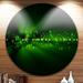 Design Art 'Blurred Bright Green Lights' Graphic Art Print on Metal in Black/Green | 23 H x 23 W x 1 D in | Wayfair MT9380-C23