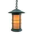 Arroyo Craftsman Newport 1-Light Outdoor Hanging Lantern Glass/Metal in Gray | 13 H x 9.25 W x 9.25 D in | Wayfair NH-9LTN-RB