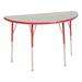 Norwood Commercial Furniture Adjustable Height Half-Circle Activity Table Laminate/Metal | 30 H in | Wayfair NOR-RCEHRDC-GBK