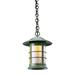 Arroyo Craftsman Newport 1-Light Outdoor Hanging Lantern Glass/Metal in White/Black/Brown | 12 H x 9.25 W x 9.25 D in | Wayfair NH-9WO-RC