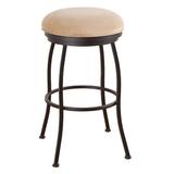 Lark Manor™ Amareona Swivel Counter, Bar & Extra Tall Stool Plastic/Acrylic/Metal in Black/Brown | 30 H x 16.5 W x 16.5 D in | Wayfair