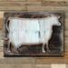 Designocracy Cow Block Art on Reclaimed Wooden Board Wall Décor in Brown | 6 H x 8 W x 1.5 D in | Wayfair 98136-08