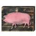 Designocracy Vintage Country Style Pig Rustic Wooden Wall Décor in Brown/Pink | 6 H x 8 W x 1.5 D in | Wayfair 98138-08