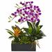 Bay Isle Home™ Mixed Floral Arrangement in Planter Polyester/Faux Silk/Plastic/Fabric in Indigo | 23.5 H x 18 W x 9.25 D in | Wayfair