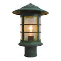 Arroyo Craftsman Newport Outdoor 1-Light Lantern Head Metal in Brown | 13.63 H x 9.25 W x 9.25 D in | Wayfair NP-9CR-BZ