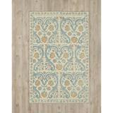 White 36 x 24 x 0.33 in Area Rug - Charlton Home® Aileene Hand-Tufted Beige/Blue Area Rug Wool | 36 H x 24 W x 0.33 D in | Wayfair