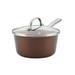 Ayesha Curry Ayesha Home Collection Porcelain Enamel Nonstick Saucepan w/ Lid, 3-Quart Non Stick/Enameled Cast Iron/Cast Iron in Brown | Wayfair