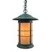 Arroyo Craftsman Newport 1-Light Outdoor Hanging Lantern Glass/Metal in Black | 13 H x 9.25 W x 9.25 D in | Wayfair NH-9LAM-BK