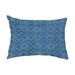 World Menagerie Shamavi Sun Tile Indoor/Outdoor Lumbar Pillow Polyester/Polyfill blend in Blue | 14 H x 20 W x 6 D in | Wayfair