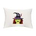 The Holiday Aisle® Ackerman Witches Hat Outdoor Rectangular Pillow Cover & Insert Polyester/Polyfill blend in White | 14 H x 20 W x 6 D in | Wayfair