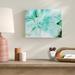 Bungalow Rose Jeanetta 'Teal Succulent 1' Framed Graphic Art Print on Canvas in Blue/White | 14 H x 18 W x 2 D in | Wayfair