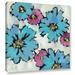 Brayden Studio® Graphic Pink & Blue Floral III Painting Print on Wrapped Canvas in Blue/Pink | 10 H x 10 W x 2 D in | Wayfair BRYS5440 33363553