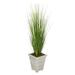 Brayden Studio® Artificial Planter Floor Foliage Grass in Decorative vase Wood/Plastic in Gray | 48 H x 14 W x 14 D in | Wayfair BRAY5911 39053157