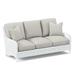 Braxton Culler Gibraltar 75" Round Arm Sofa w/ Reversible Cushions Other Performance Fabrics in Gray/White/Blue | 36 H x 75 W x 36 D in | Wayfair