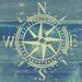 Buy Art For Less 'Nautical Compass' by Brandi Fitzgerald Graphic Art on Wrapped Canvas in Blue | 12 H x 12 W x 1.5 D in | Wayfair