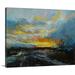 Winston Porter Anjola Winter Evening by Michael Creese Graphic Art on Canvas in Black/Blue | 16 H x 20 W x 1.25 D in | Wayfair