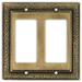 ClaireDeco Hammered 2-Gang Rocker Wall Plate in Yellow | 4.65 H x 4.65 W x 0.17 D in | Wayfair HCP0684-A