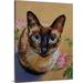 Winston Porter Anjola Siamese Cat by Michael Creese Painting Print on Canvas in Brown | 20 H x 16 W x 1.25 D in | Wayfair