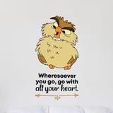 Design W/ Vinyl Sword in the Stone Owl Heart Vinyl Wall Decal Vinyl in Black/Brown/Gray | 10 H x 8 W in | Wayfair Timmy 1738a