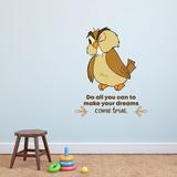 Design W/ Vinyl Sword in the Stone Owl Dreams Vinyl Wall Decal Vinyl in Brown/Orange | 10 H x 8 W in | Wayfair Timmy 1739a