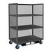 Durham Manufacturing 3 Sided Mesh Cart Metal in Gray | 69 H x 48.5 W x 24.38 D in | Wayfair 3STFP-EX2448-3-6PU-95