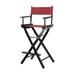 Casual Home Folding Director Chair w/ Canvas Solid Wood in Red/Black | 45.5 H x 23 W x 19 D in | Wayfair CHFL1215 33418046