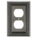 ClaireDeco Nautica 2-Gang Duplex Outlet Wall Plate in Gray | 4.65 H x 3 W x 0.17 D in | Wayfair HCP0895-P