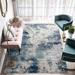 Blue/Gray 96 x 0.5 in Area Rug - CosmoLiving by Cosmopolitan Duchess Abstract Gray/Blue Area Rug Polyester | 96 W x 0.5 D in | Wayfair 793530276297