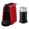 Nespresso Essenza Mini Coffee & Espresso Machine w/ Aeroccino Milk Frother by De'Longhi Plastic in Red | 8.0708 H x 12.7952 W x 4.3307 D in | Wayfair