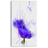 Design Art 'Bright Anemone Watercolor' Painting Print on Wrapped Canvas in Blue | 20 H x 12 W x 1 D in | Wayfair PT13761-12-20