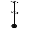 Allied Brass Free Standing 2 Roll Toilet Tissue Stand Metal in Black | 26 H x 11.5 W x 7.3 D in | Wayfair TS-26T-BKM