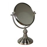 Darby Home Co Winburn Free Standing Round X Magnify Mirror Metal | 14 H x 10.5 W x 5.5 D in | Wayfair DRBC4275 32063689
