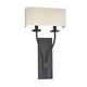 Darby Home Co Stefany 1-Light Armed Scone Metal/Fabric in Gray/Brown | 21 H x 12 W x 4 D in | Wayfair DRBH2416 44162706