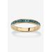 Women's Yellow Gold Plated Simulated Birthstone Eternity Ring by PalmBeach Jewelry in December (Size 5)