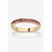 Women's Yellow Gold Plated Simulated Birthstone Eternity Ring by PalmBeach Jewelry in June (Size 5)