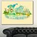 East Urban Home 'Singapore Panoramic View' Photographic Print on Canvas in Blue/Green | 8 H x 12 W x 1 D in | Wayfair EAAE7760 45917361