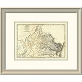 East Urban Home 'State of Virginia, 1795' Framed Print Paper in Gray | 19 H x 24 W x 1.5 D in | Wayfair EASN4444 39508588